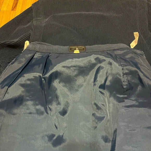 London House Navy Corduroy Skirt Suit Set Size 12(Fits LikeUS 8)made in Scotland - Picture 6 of 9